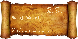 Rataj Dániel névjegykártya